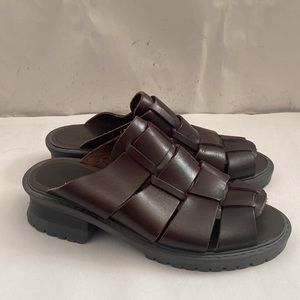 MIA 90’s Amazonas Fisherman Sandals Brown Leather Platform Size 6/ 5.5